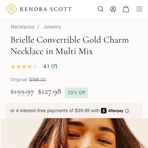 Kendra Scott Brielle Convertible Gold Charm Necklace - Picture 8 of 10